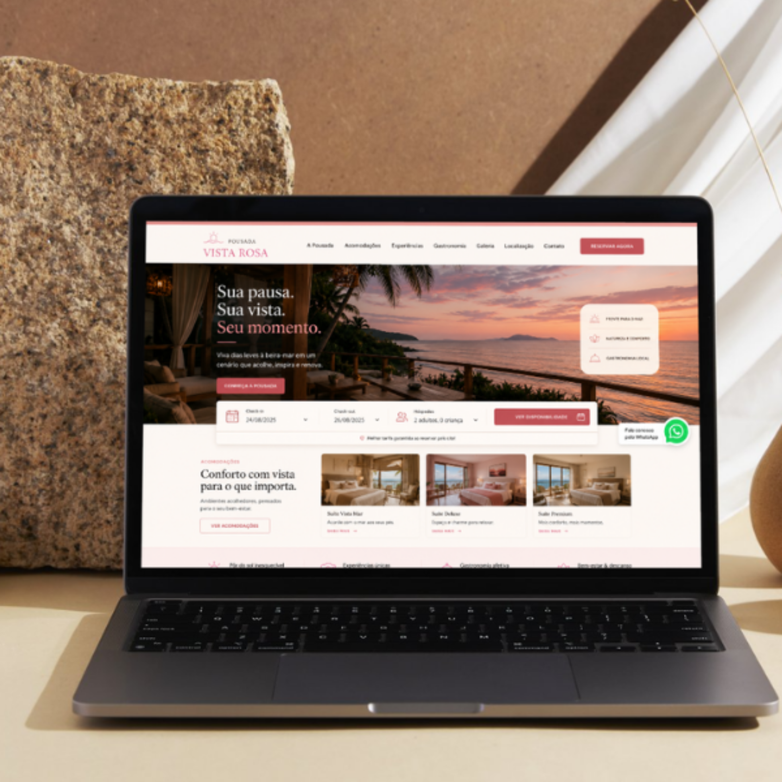 Exemplo de site para pousada